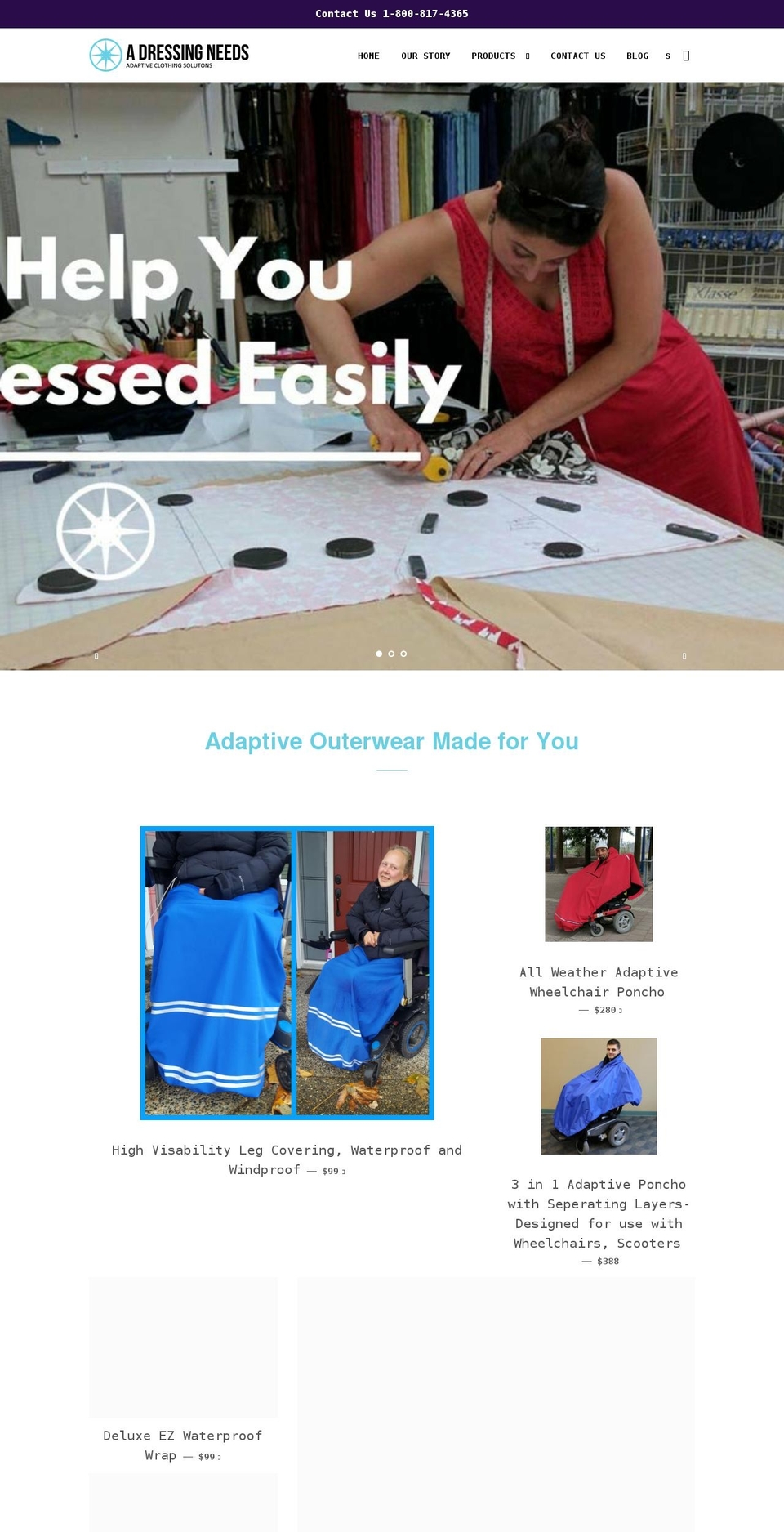 adressingneeds.com shopify website screenshot