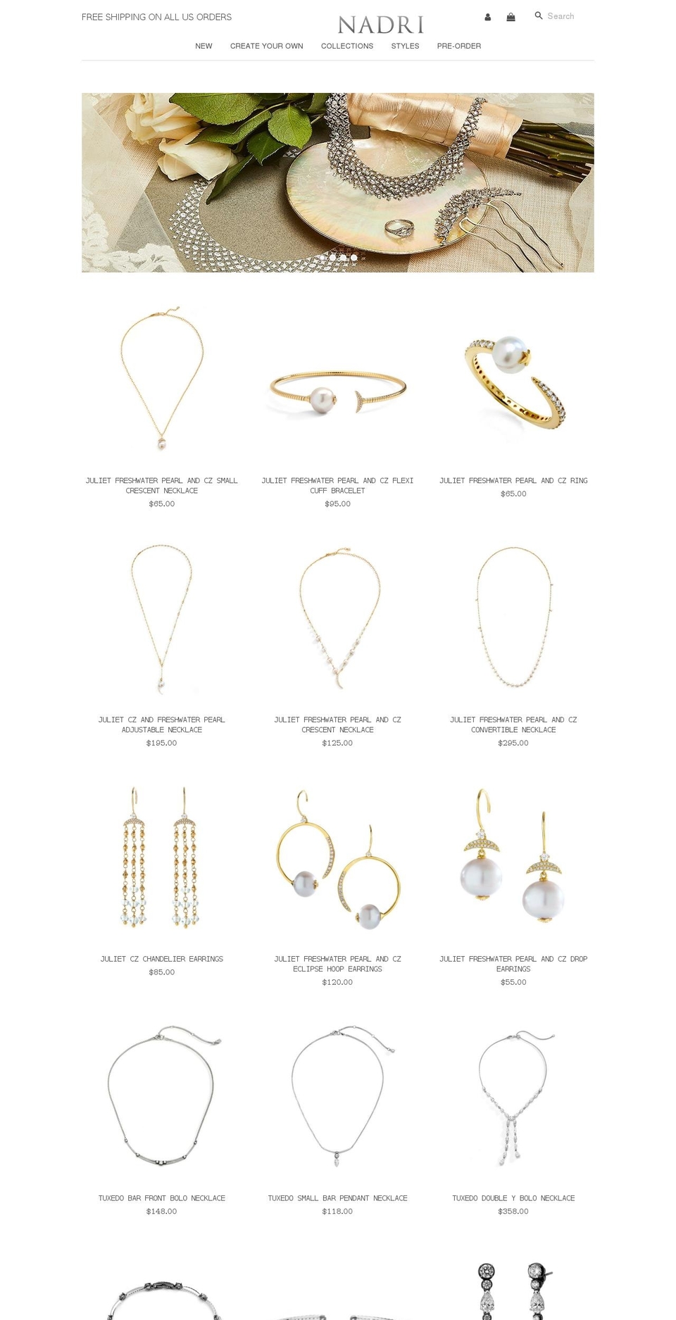 adrianaorsini.com — Shopify storefront screenshot