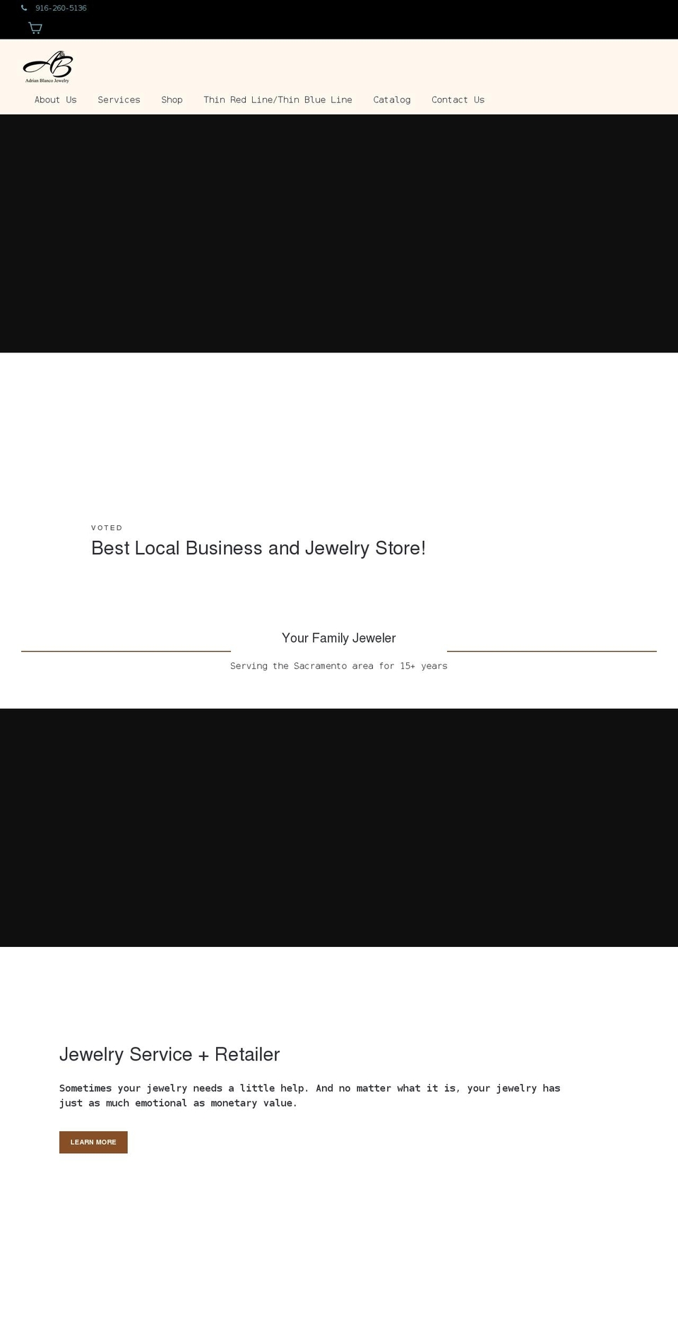adrianblancojewelry.com shopify website screenshot
