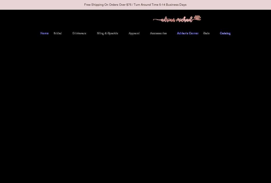 adrianmichaelco.com shopify website screenshot