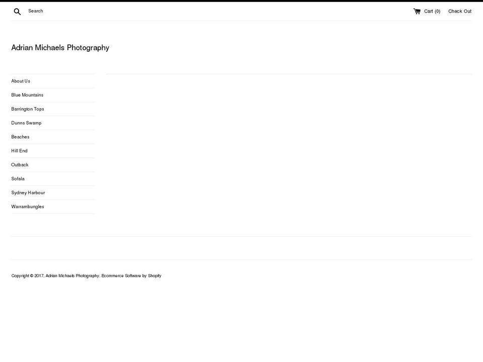 adrianmichaels.com.au shopify website screenshot