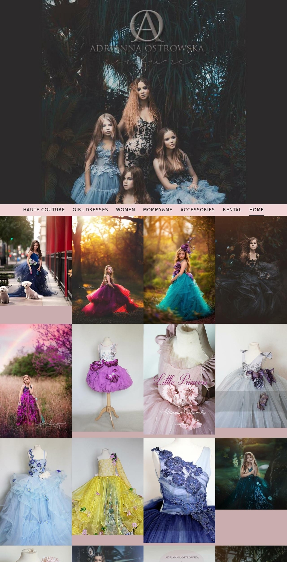 adriannacouture.com — Shopify storefront screenshot