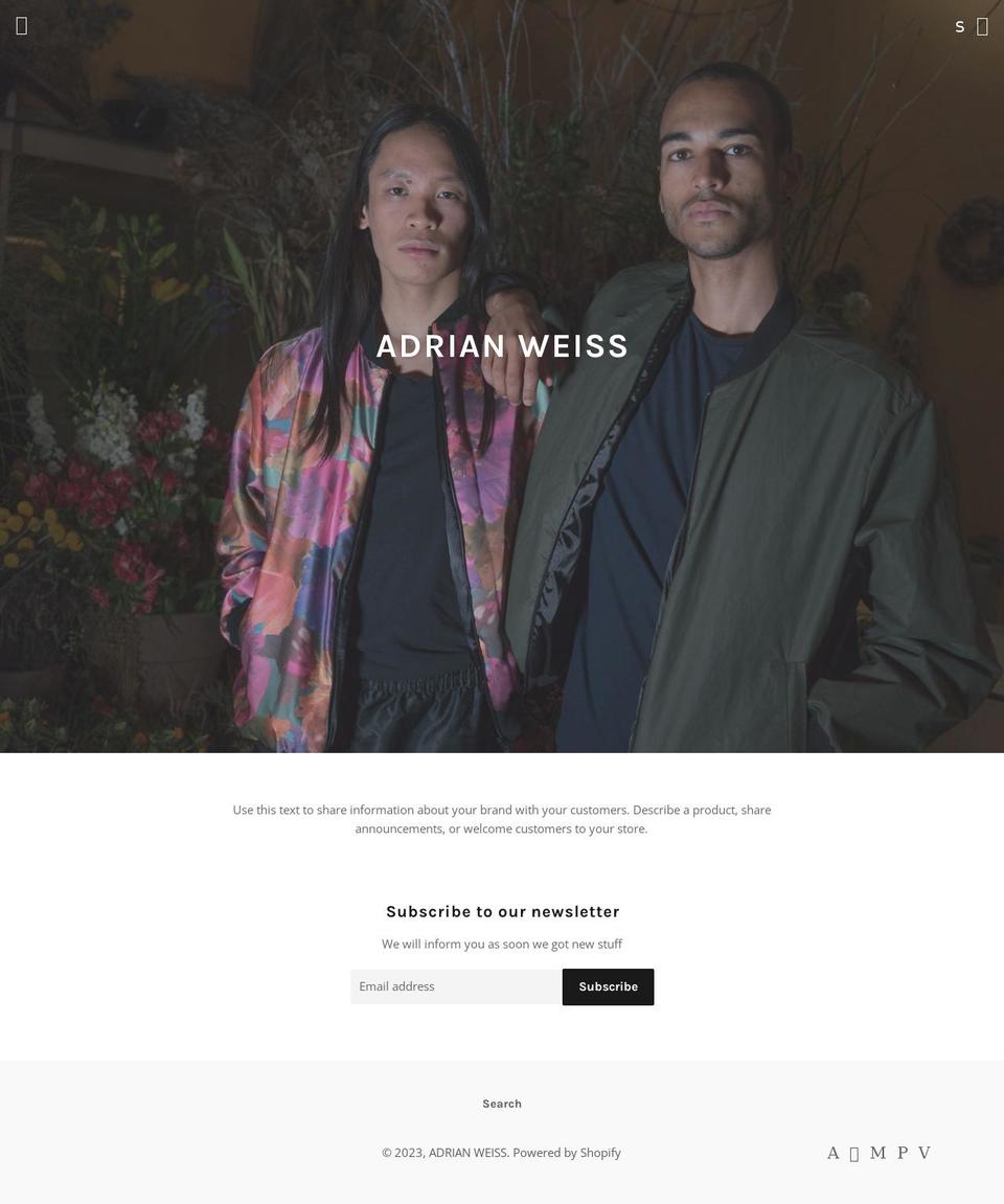 adrianweiss.berlin shopify website screenshot