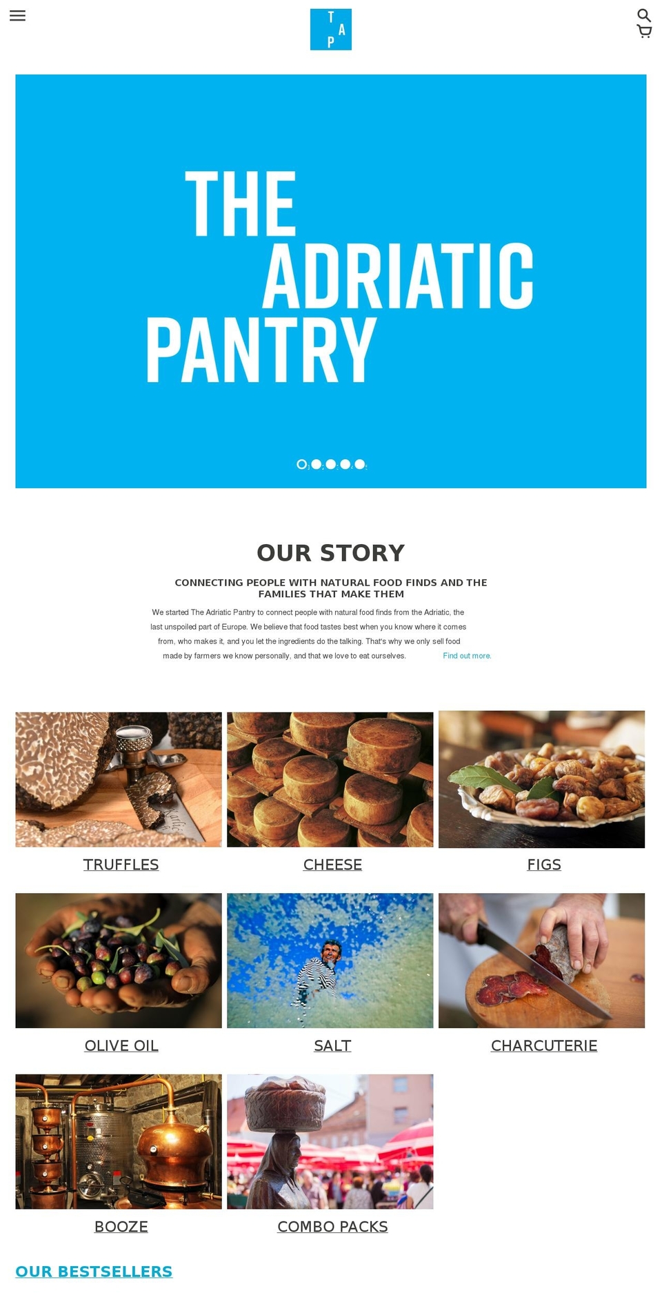 adriaticpantry.com shopify website screenshot