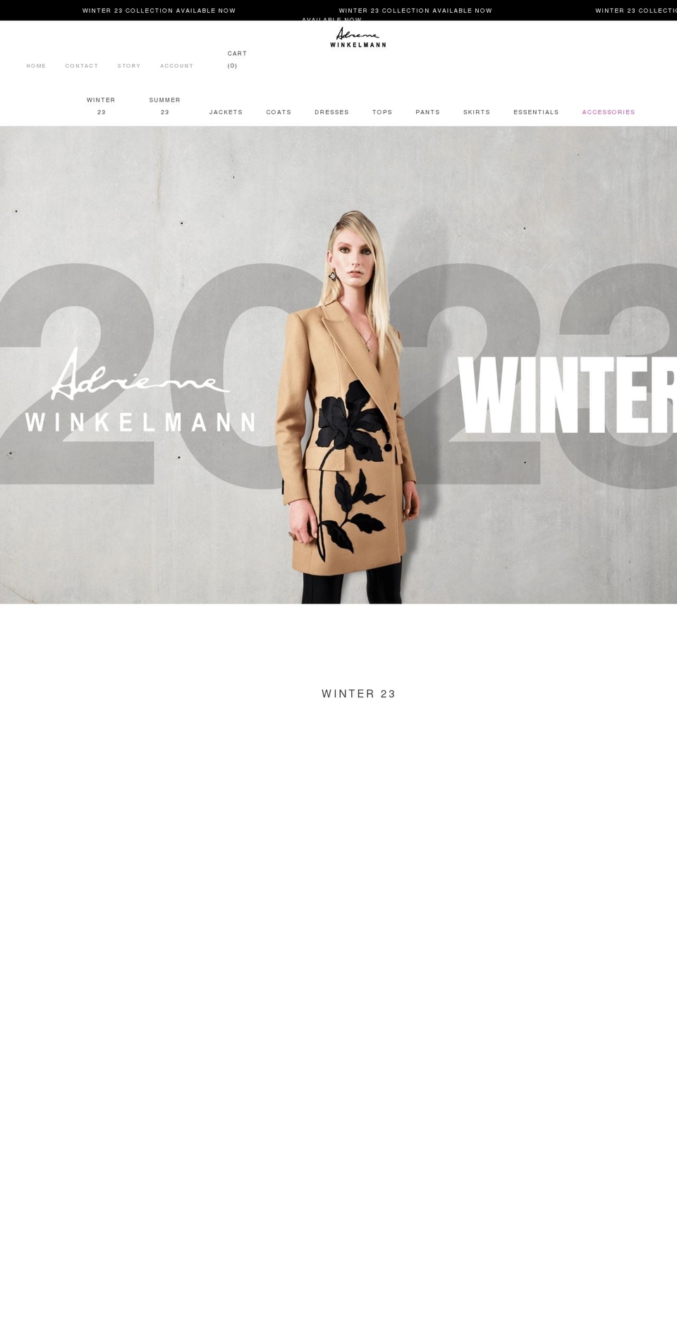 adriennewinkelmann.com shopify website screenshot