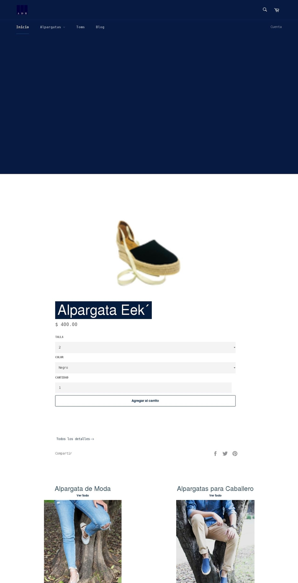 adrmex.com shopify website screenshot