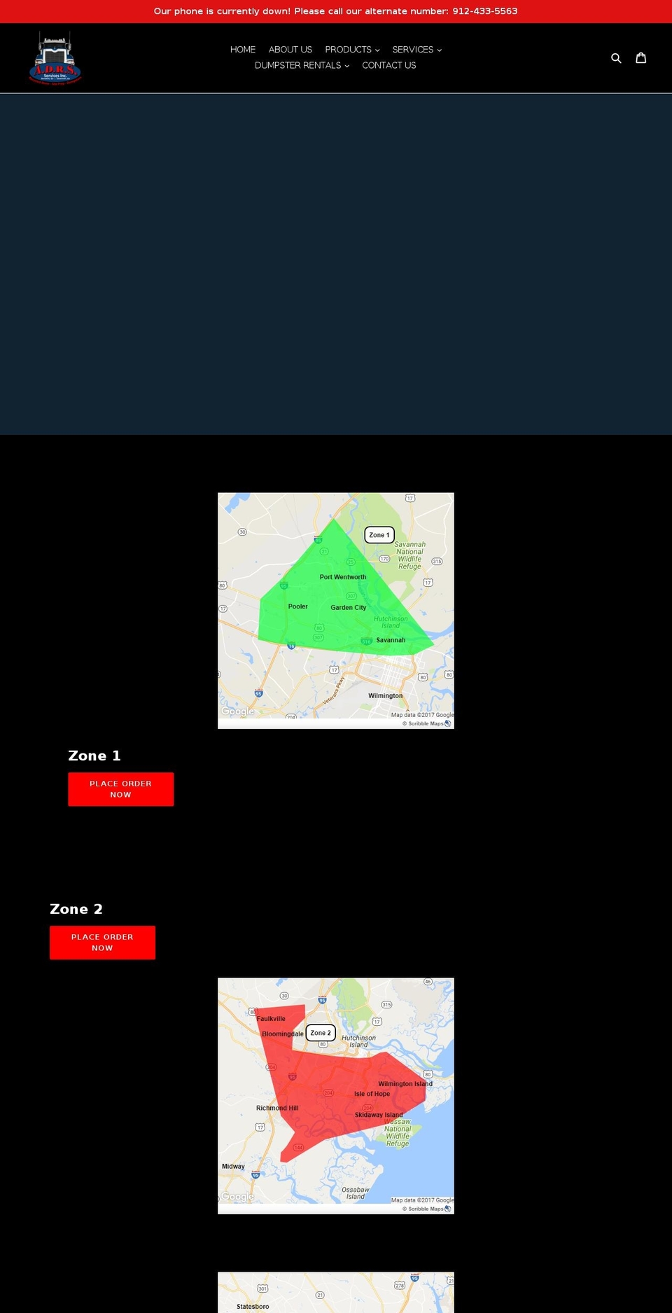 adrsservices.com shopify website screenshot