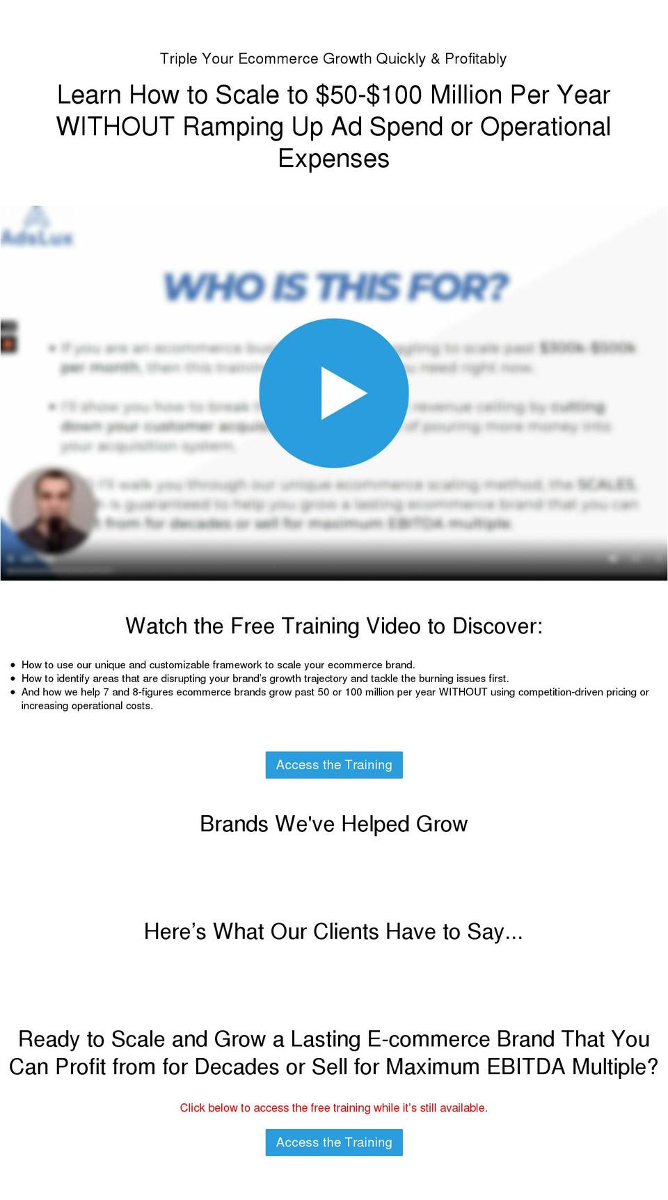adslux.com shopify website screenshot