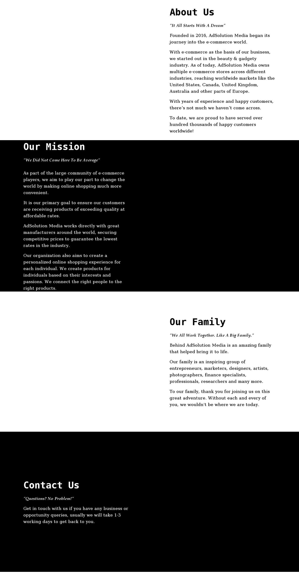 adsolutionmedia.com shopify website screenshot