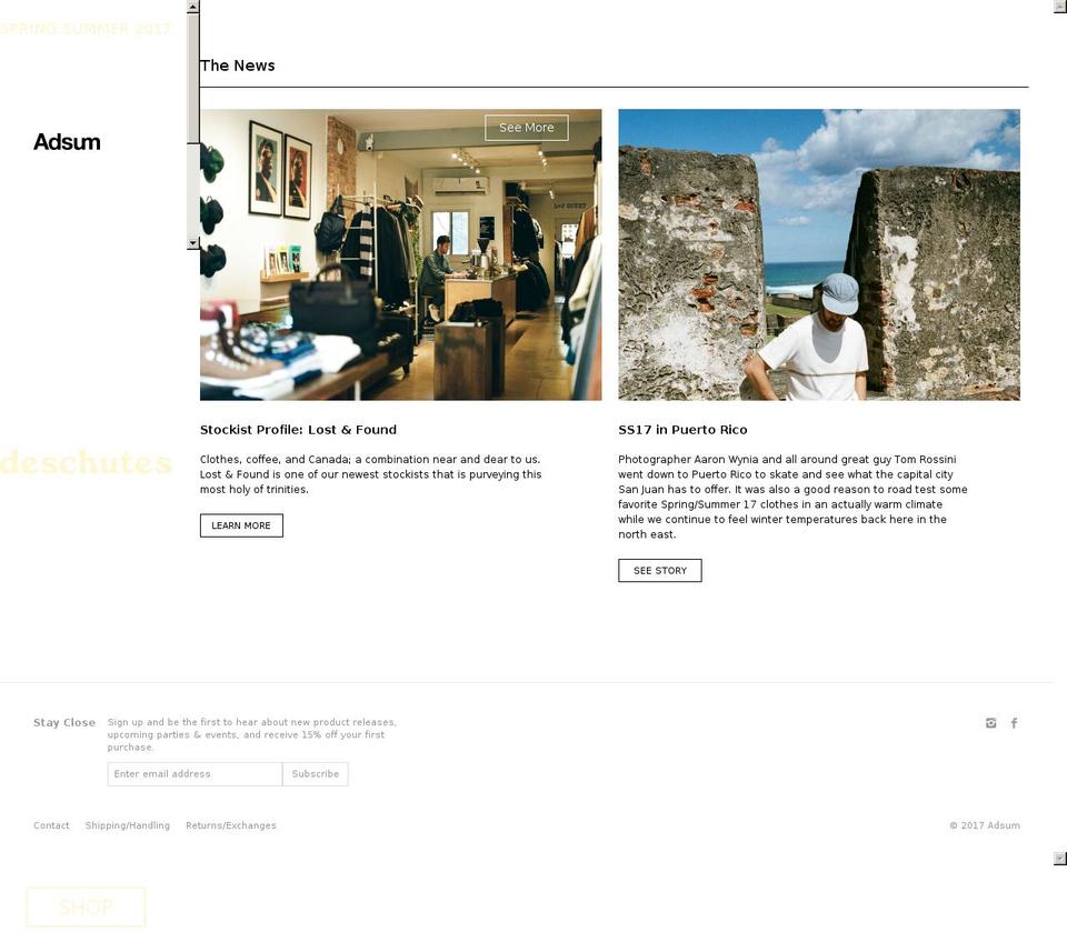 adsumnyc.com shopify website screenshot