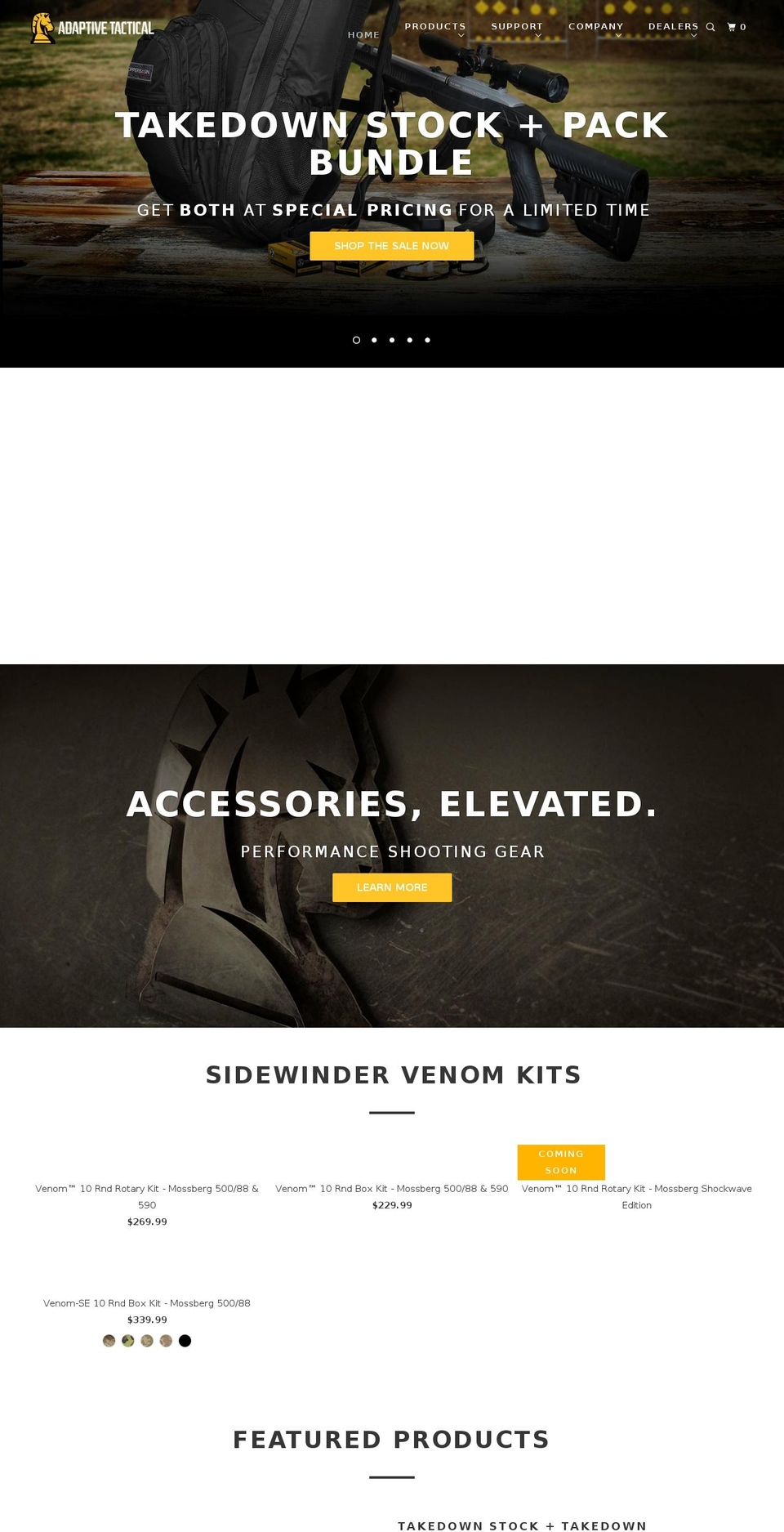 adtacgear.com — Shopify storefront screenshot