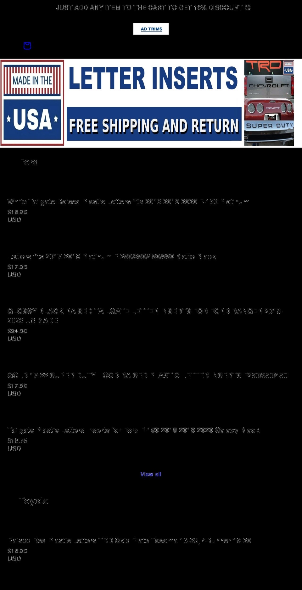 adtrims.com shopify website screenshot