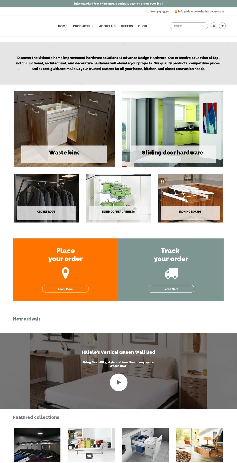 advancedesignhardware.com — Shopify storefront screenshot