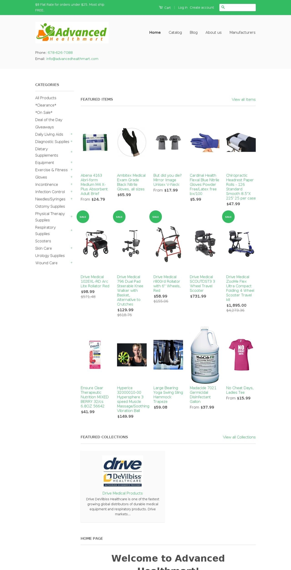advancedhealthmart.com shopify website screenshot