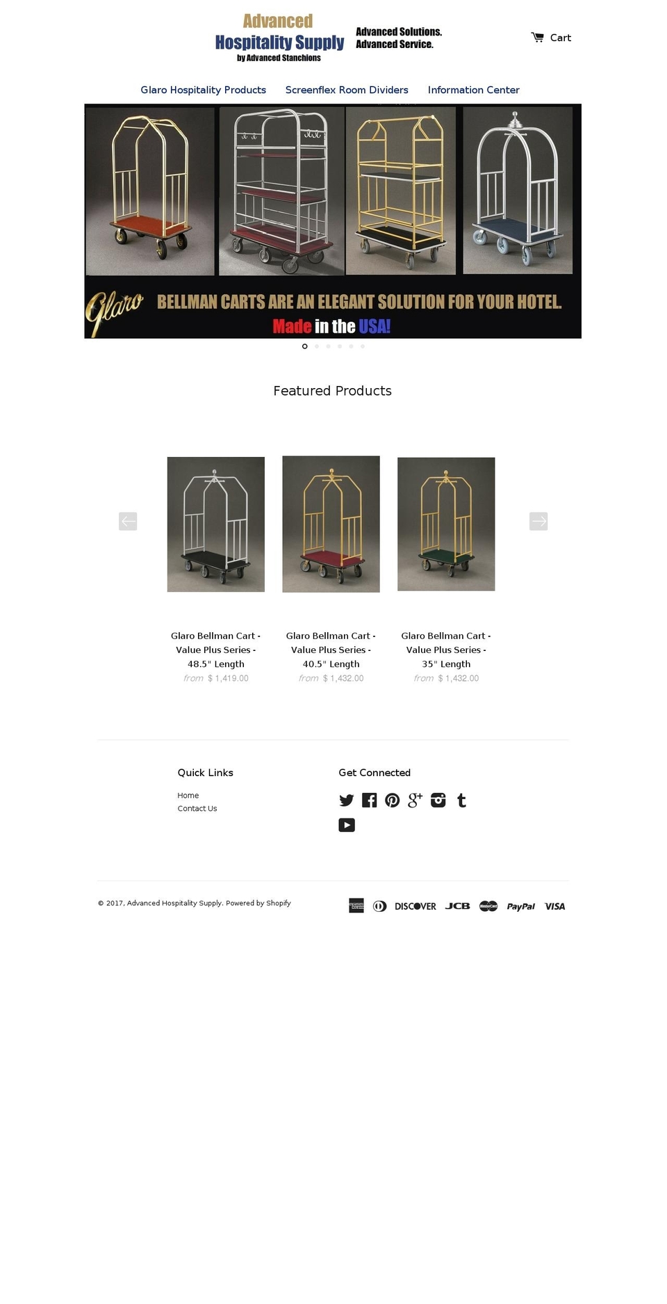 advancedhospitalitysupply.com shopify website screenshot