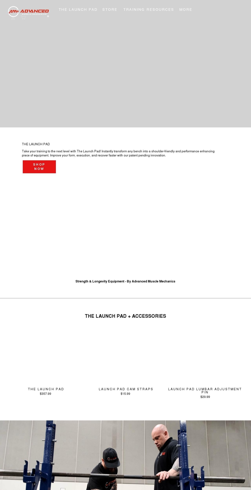 advancedmusclemechanics.com shopify website screenshot