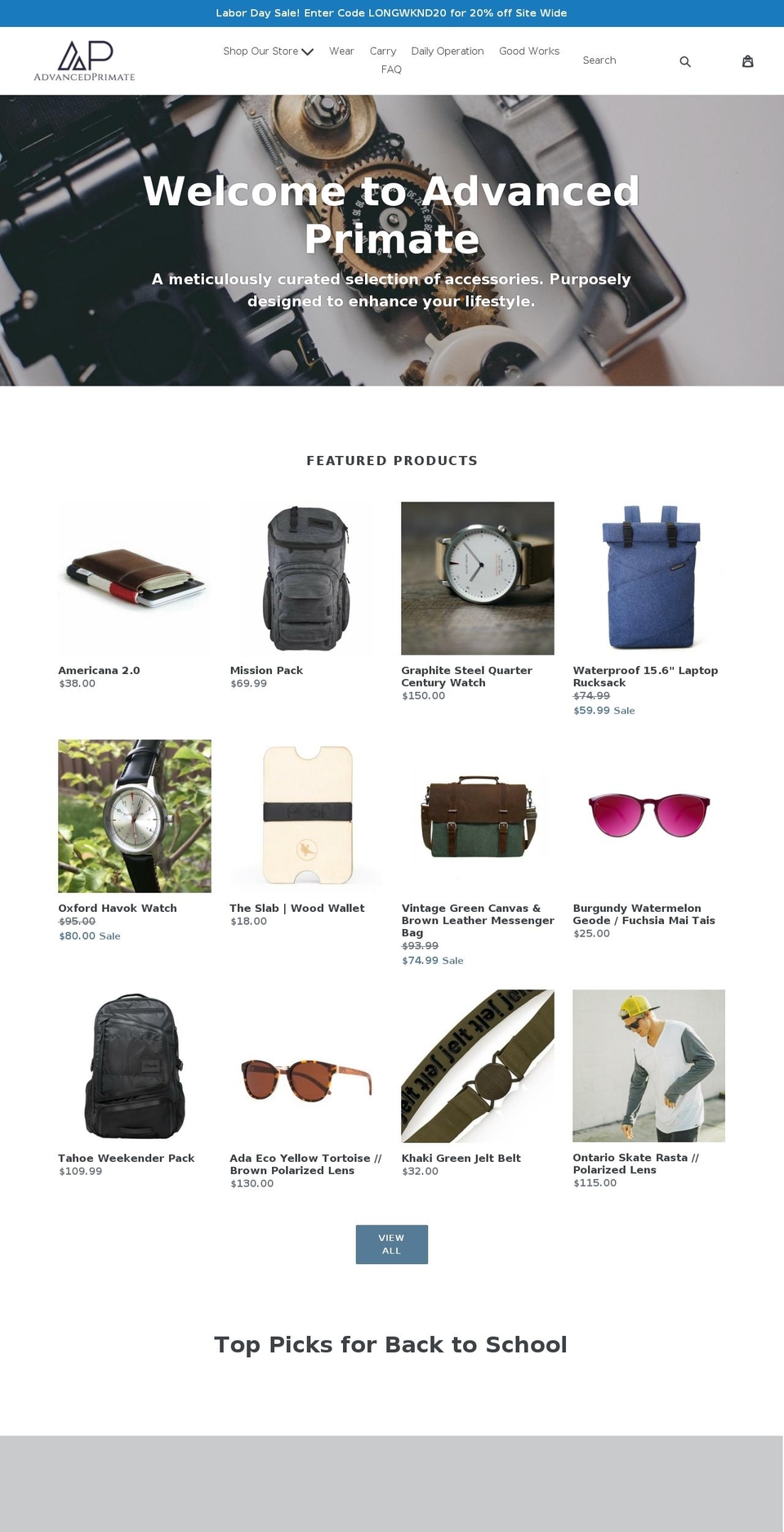 advancedprimate.com shopify website screenshot