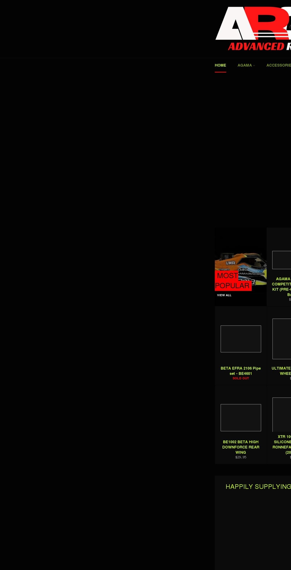 advancedrc.com.au shopify website screenshot