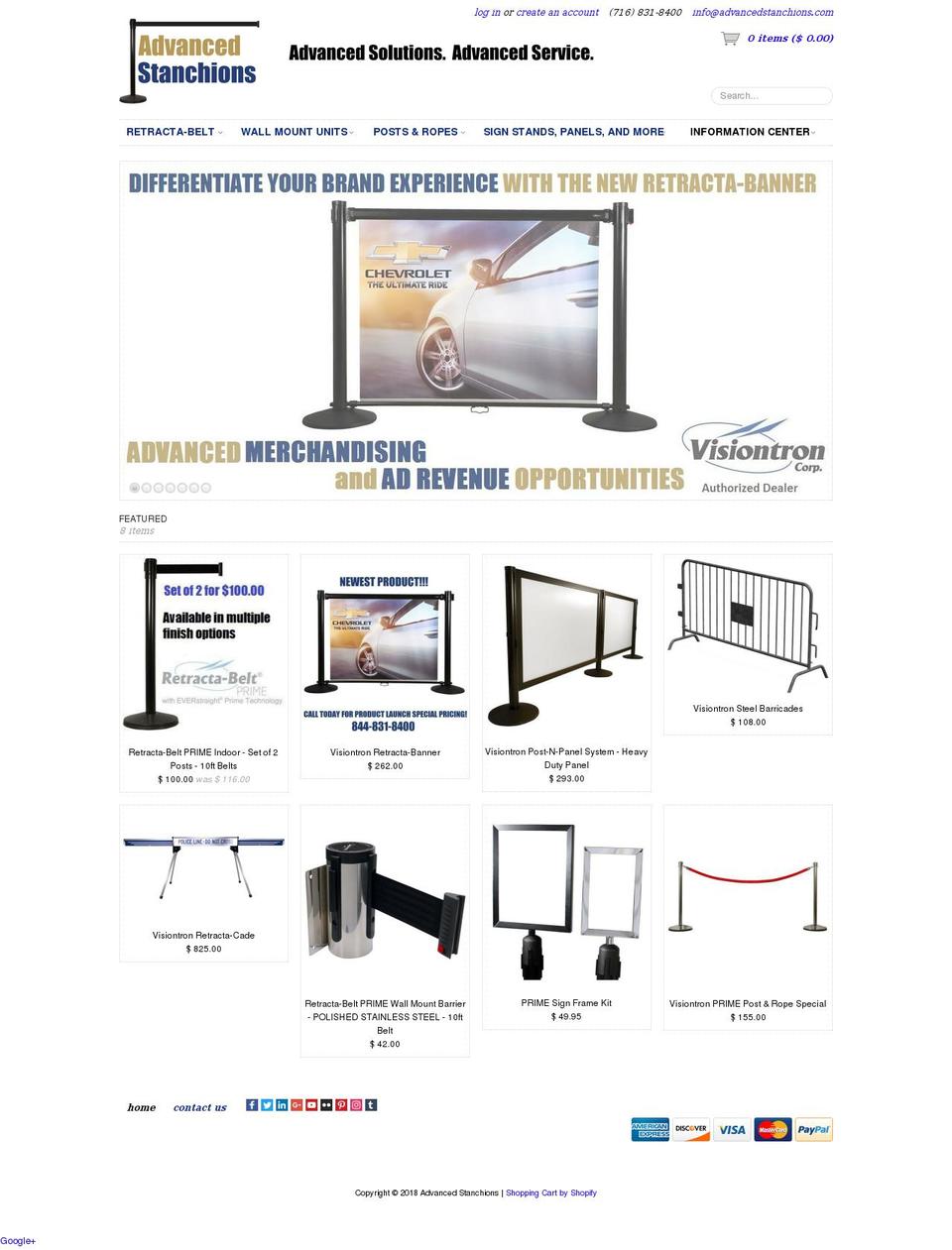 advancedstantions.com — Shopify storefront screenshot