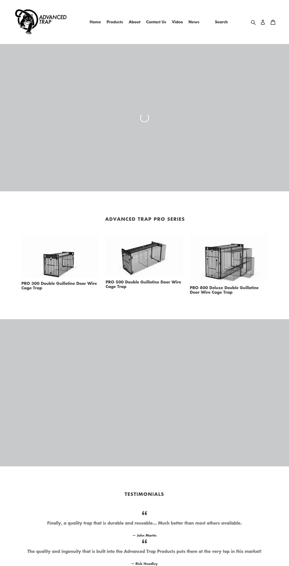 advancedtrap.com — Shopify storefront screenshot