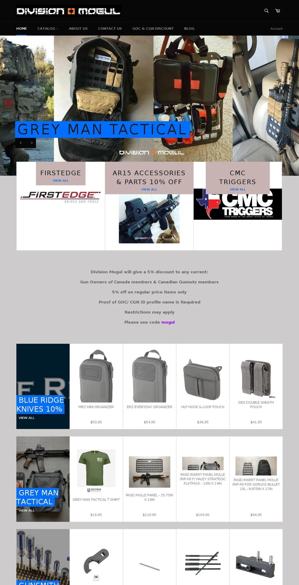 advantagearmscanada.com — Shopify storefront screenshot