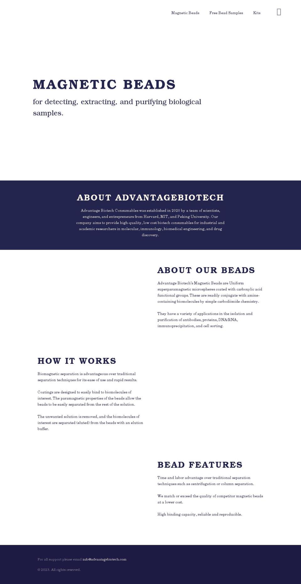 advantagebiotech.com shopify website screenshot