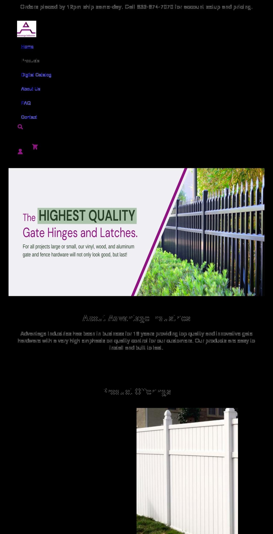 advantagellc.com shopify website screenshot