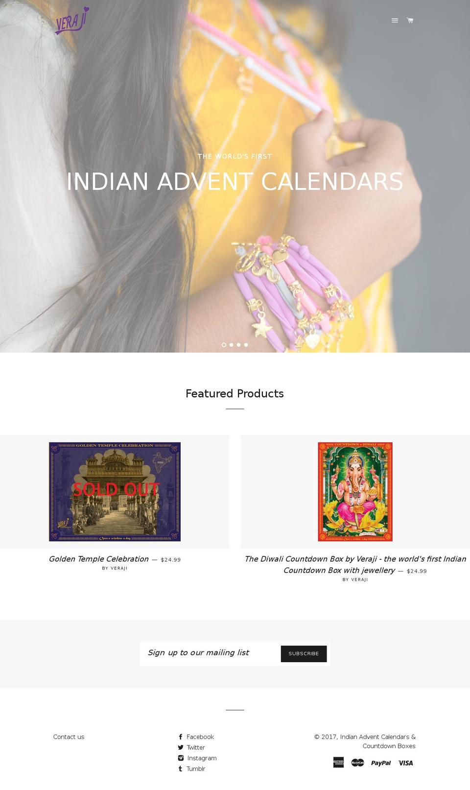 adventcalendars.org shopify website screenshot