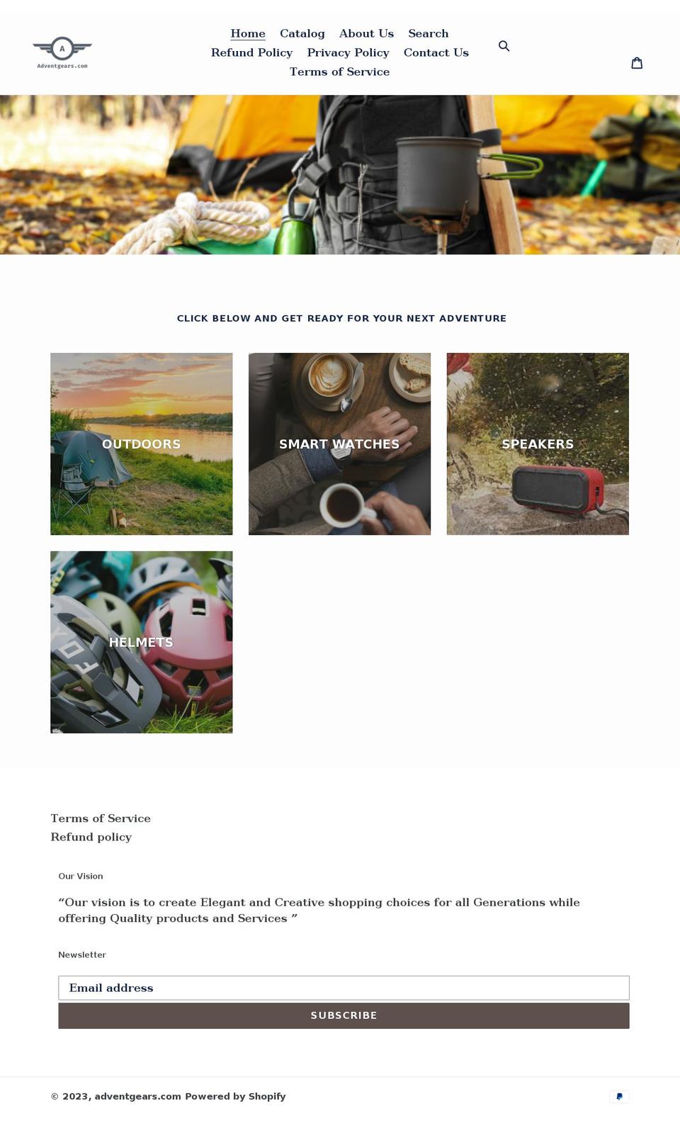 adventgears.com shopify website screenshot