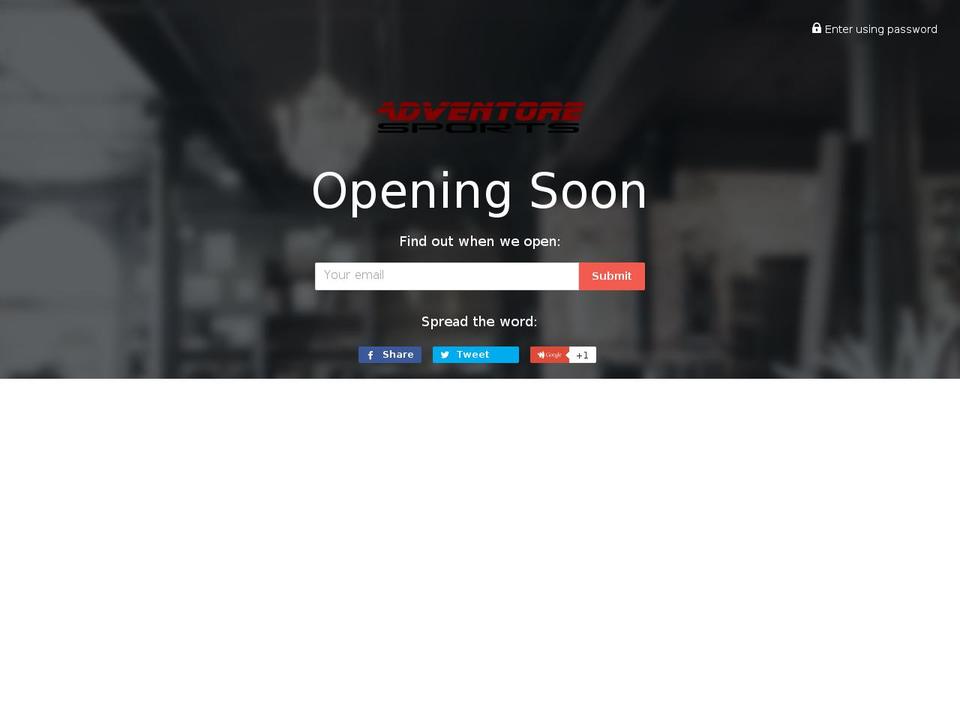 adventore.com shopify website screenshot