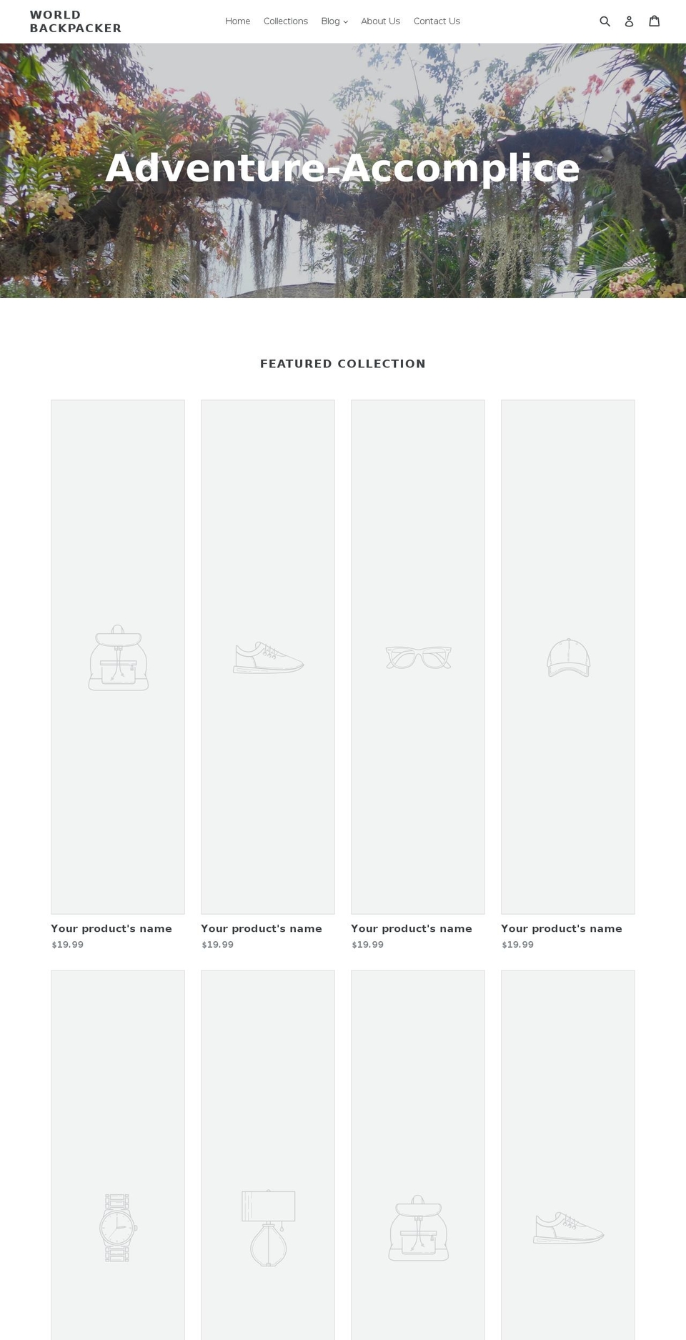 adventure-accomplice.com — Shopify storefront screenshot