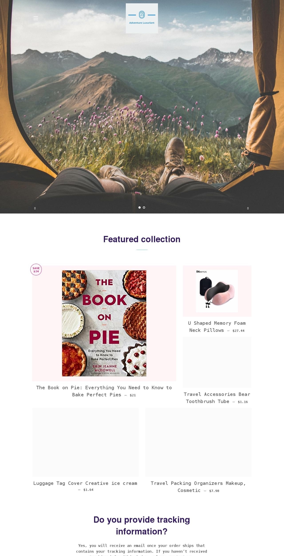 adventure-luxuriant.myshopify.com shopify website screenshot