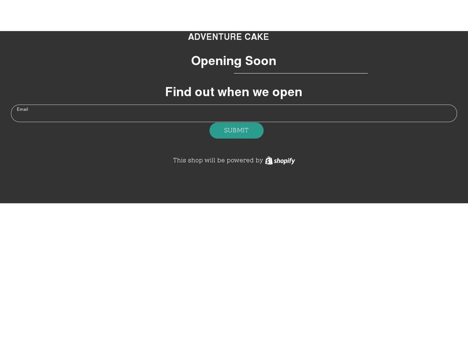 adventurecake.com shopify website screenshot