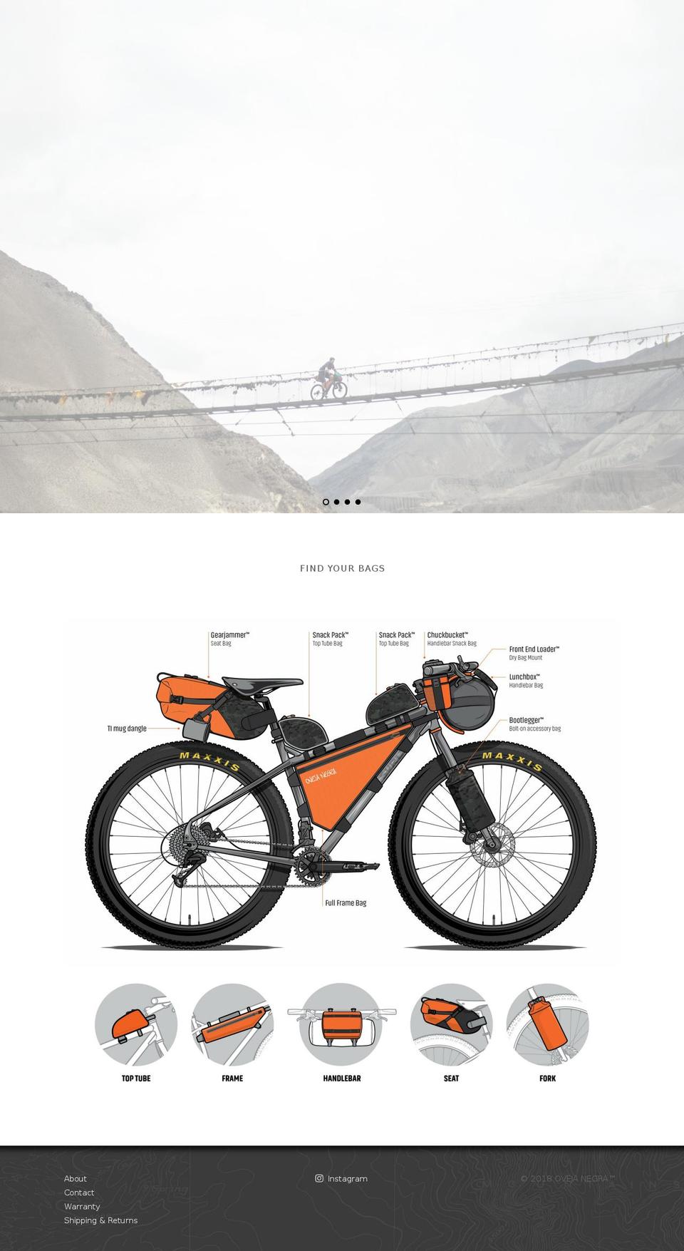 adventurecyclinggear.com — Shopify storefront screenshot