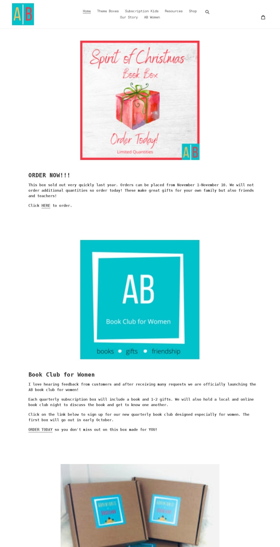 adventuresinbookland.com shopify website screenshot