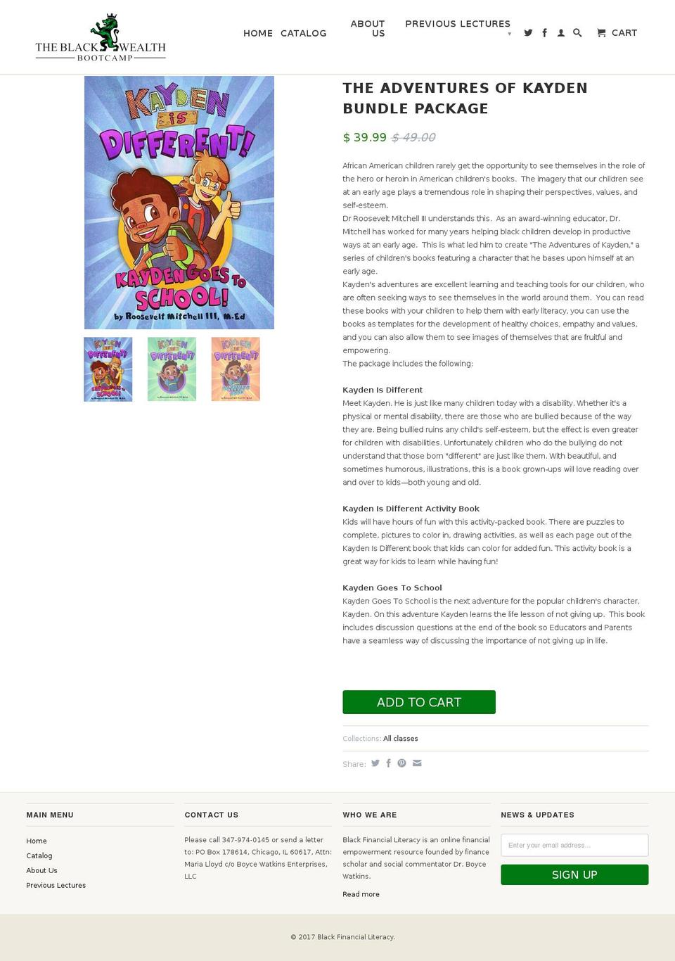 adventuresofkayden.com shopify website screenshot
