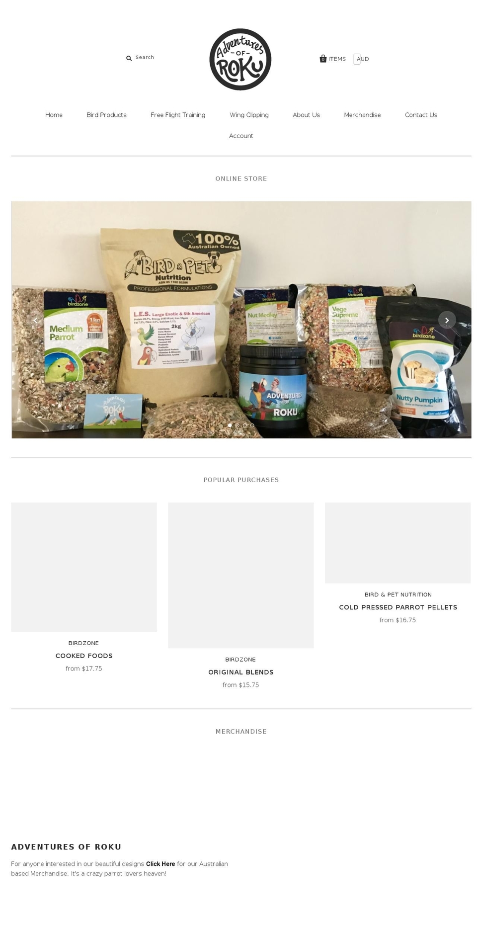 adventuresofroku.com shopify website screenshot