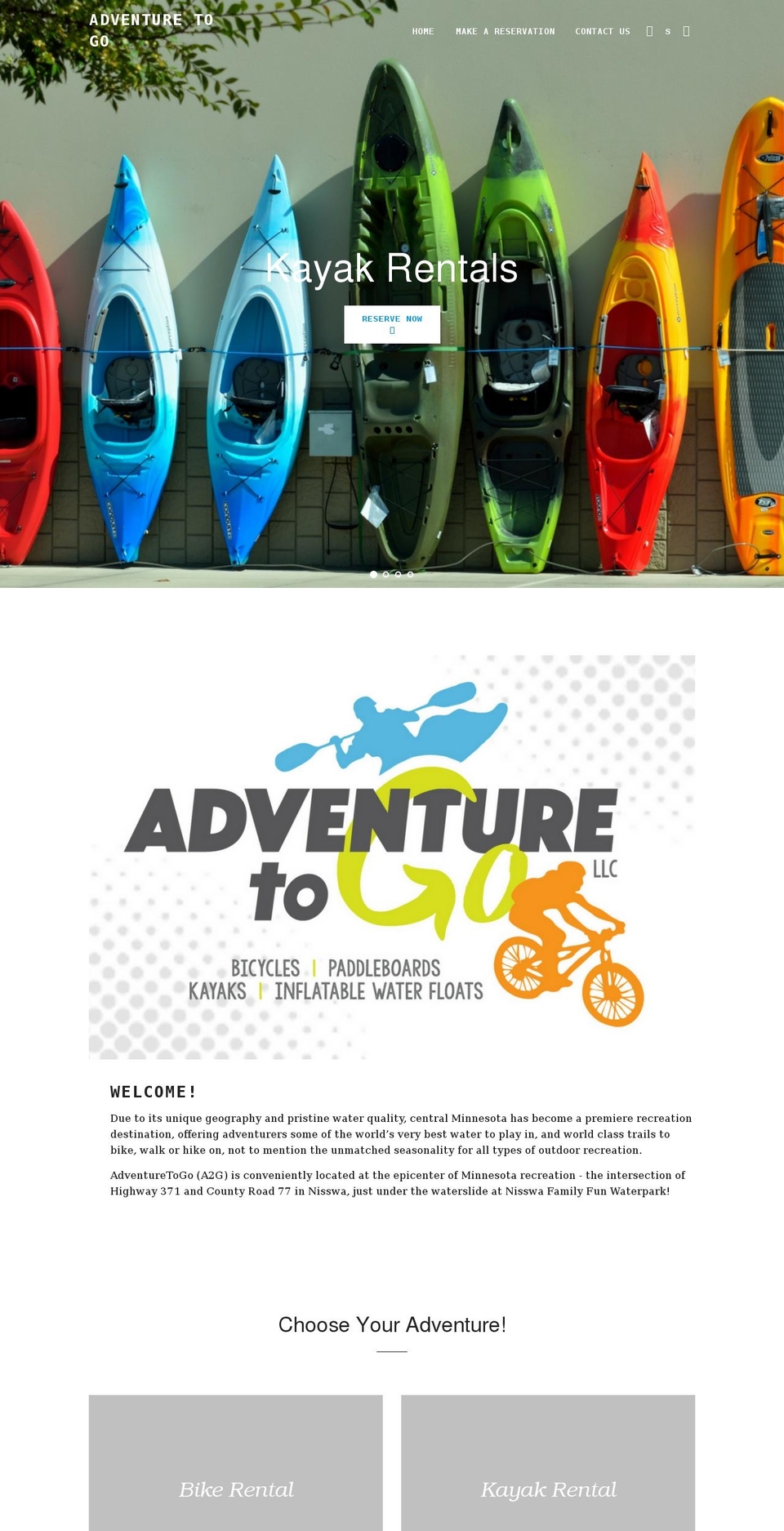 adventuretogomn.com shopify website screenshot