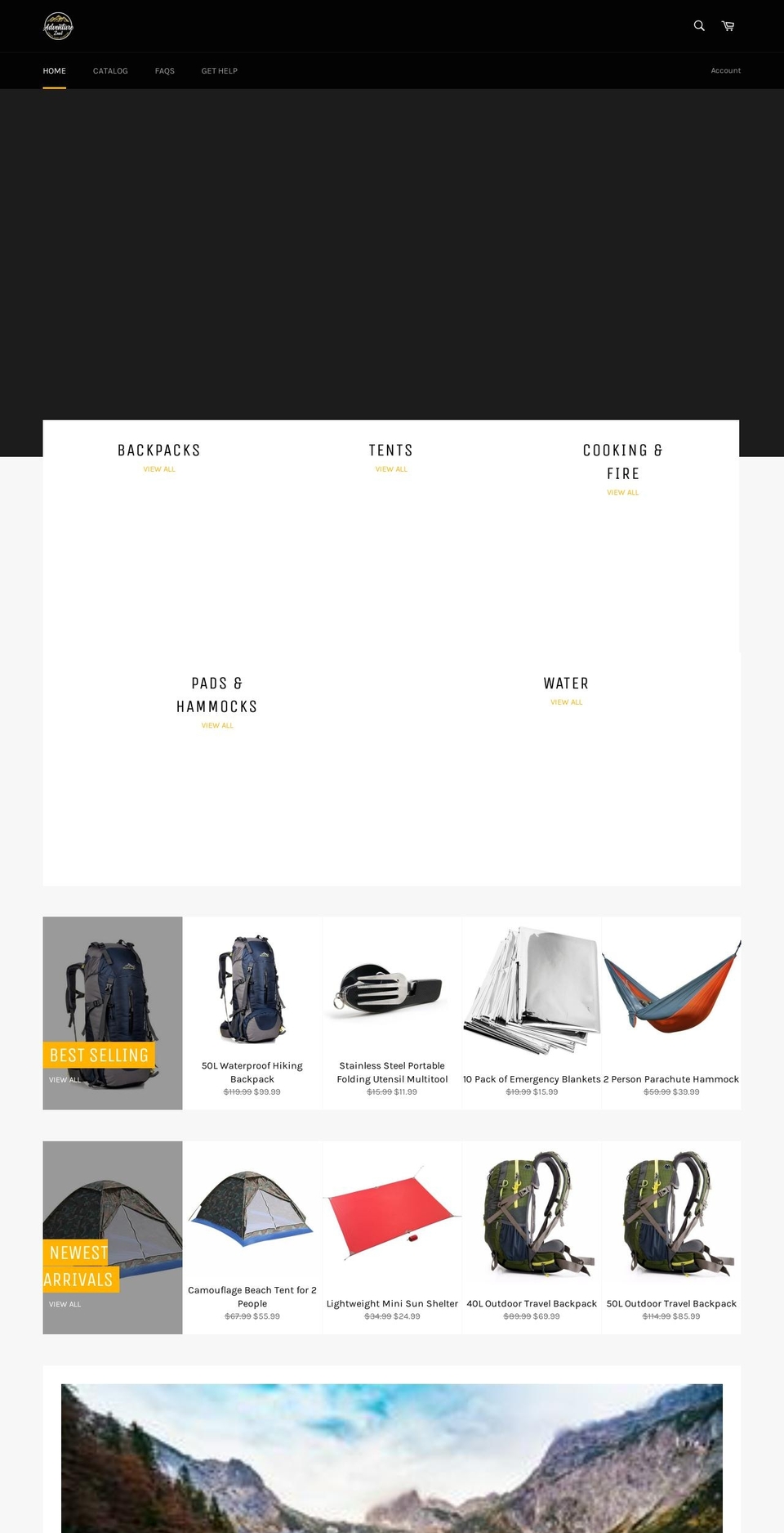 adventurezeal.com — Shopify storefront screenshot