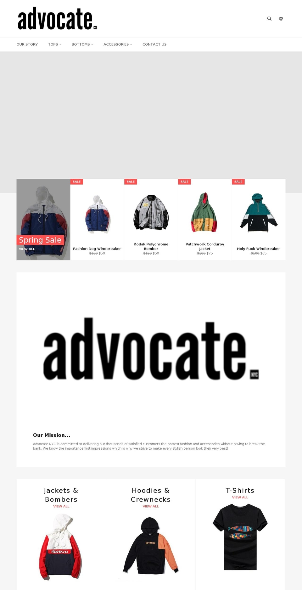 advocatenyc.com — Shopify storefront screenshot