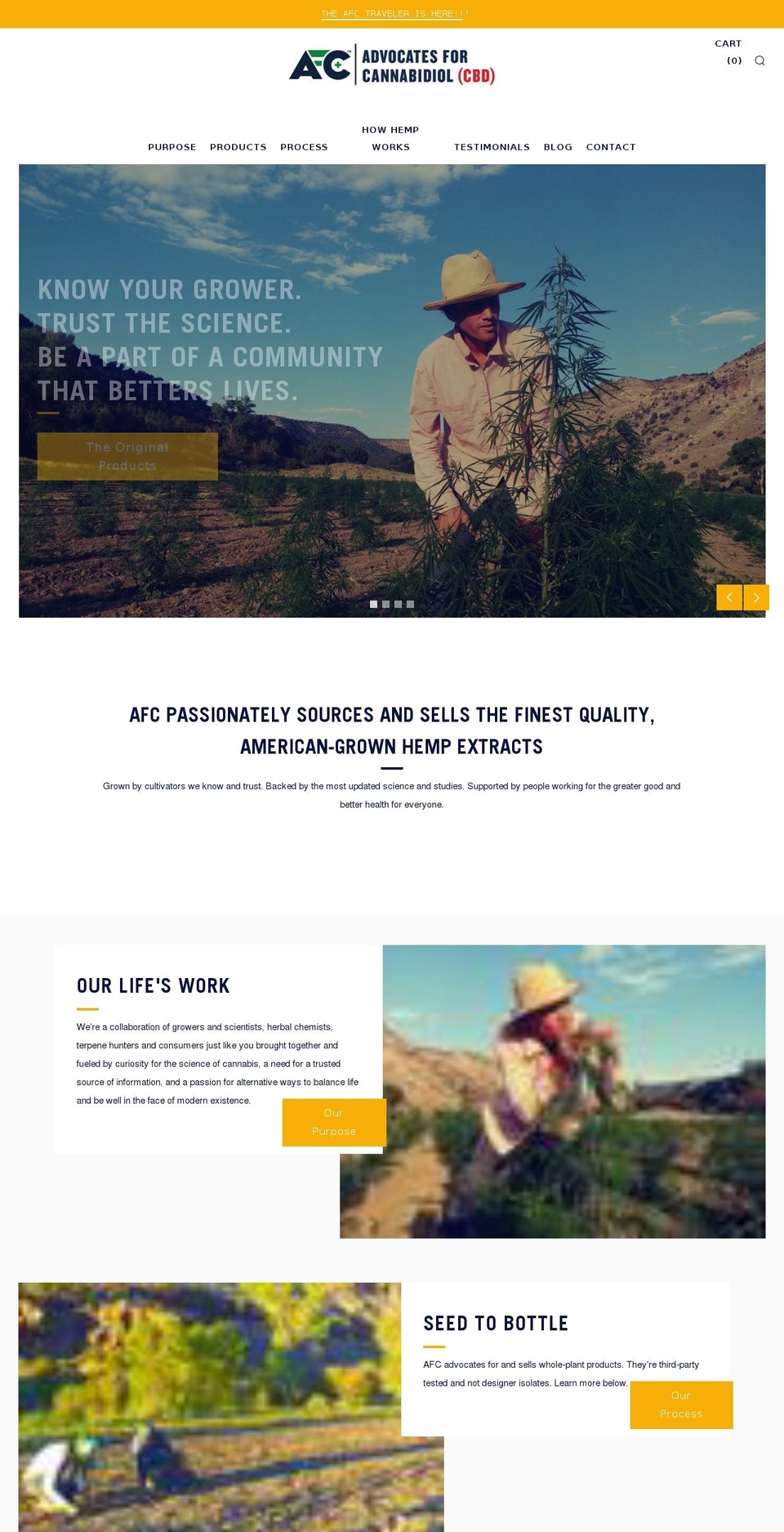 advocatesforhemp.com — Shopify storefront screenshot