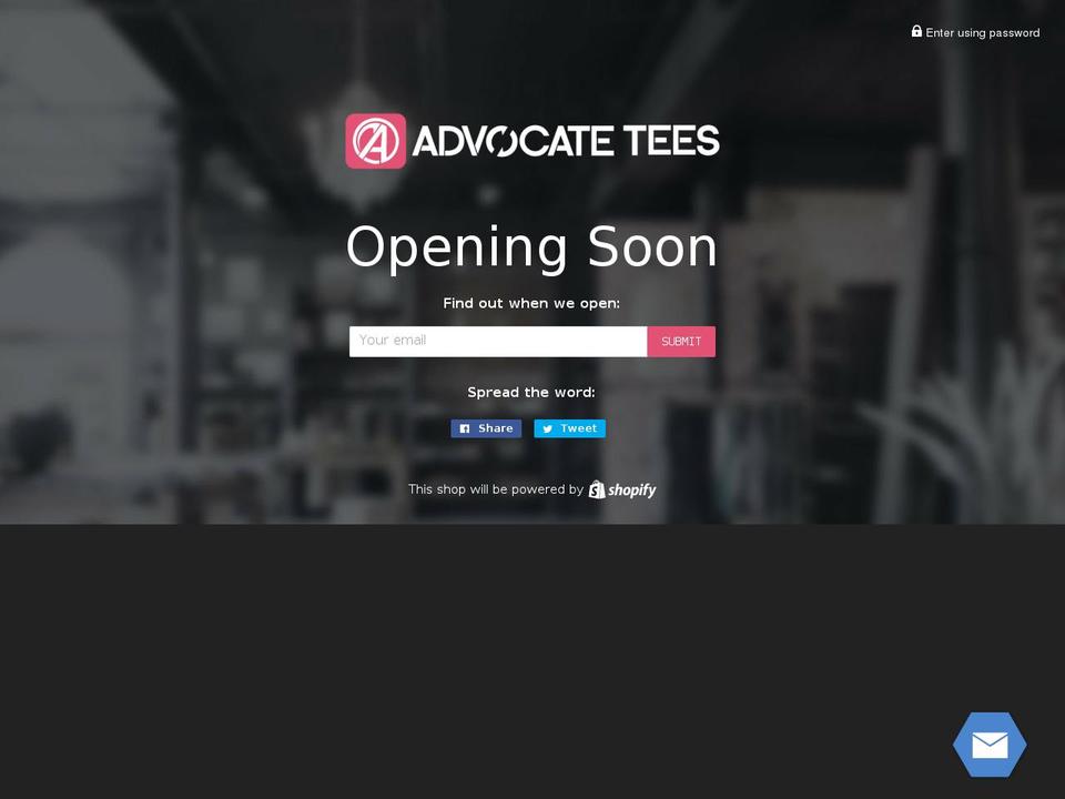 advocatetees.com — Shopify storefront screenshot