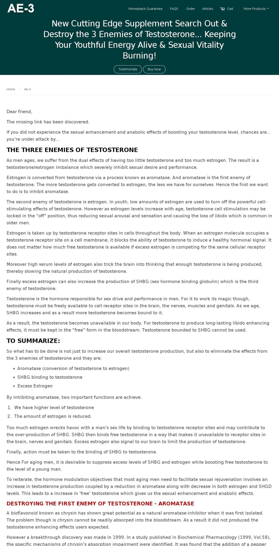 ae-3.com shopify website screenshot