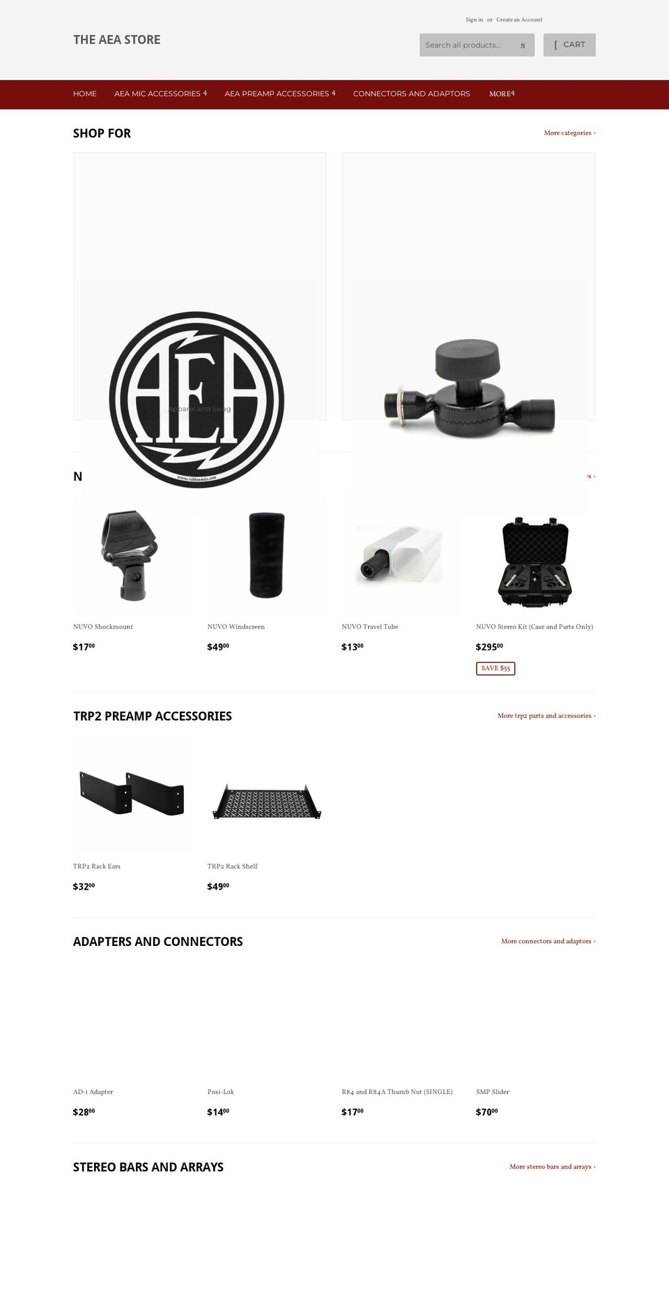 aea.store shopify website screenshot