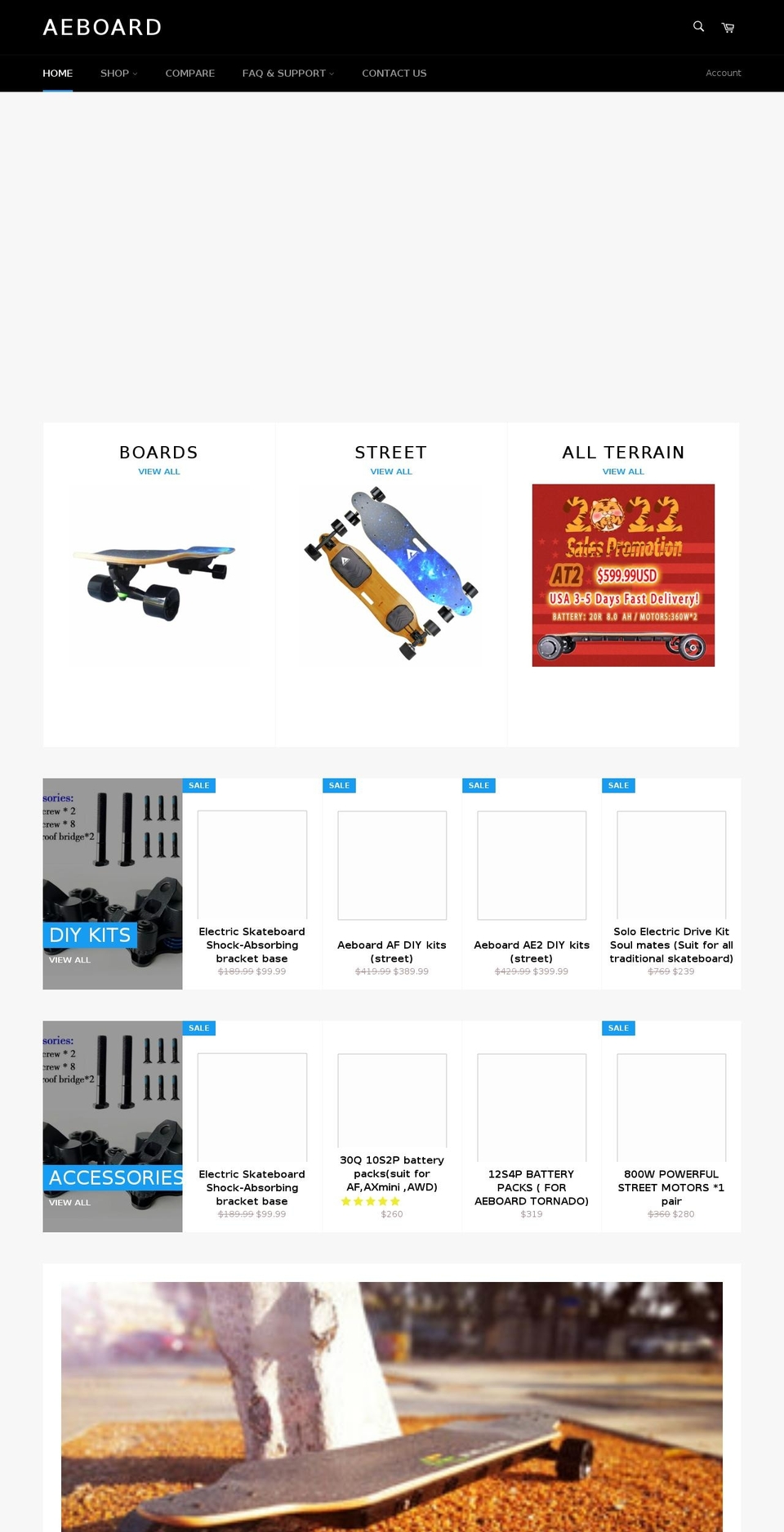 aeboarder.com shopify website screenshot