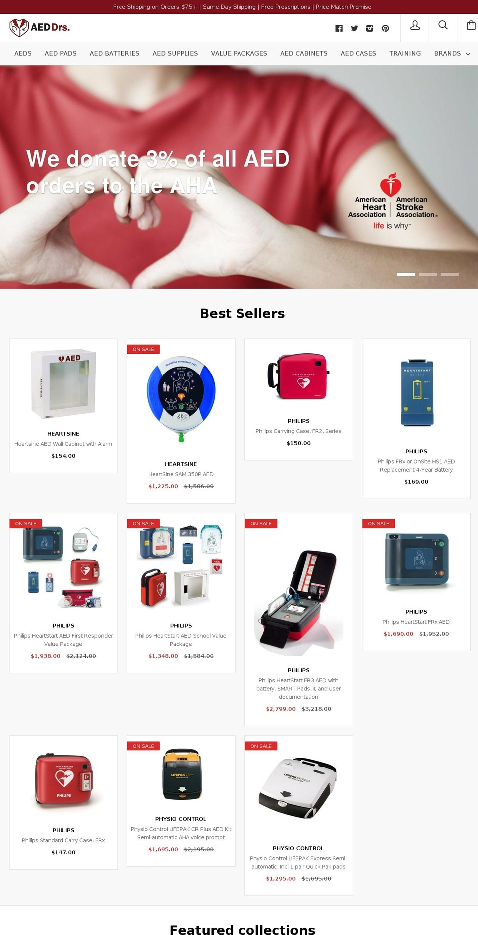 aeddrs.com — Shopify storefront screenshot