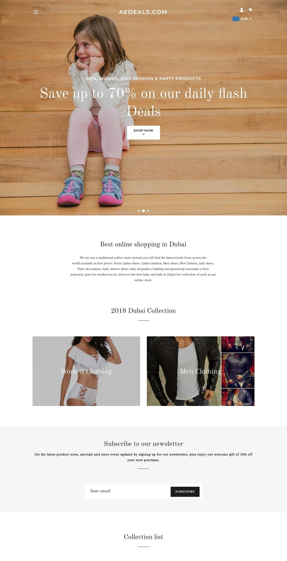 aedeals.com — Shopify storefront screenshot