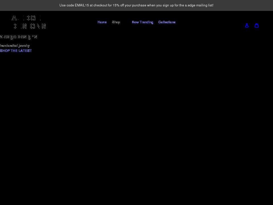 aedgedesigns.com shopify website screenshot