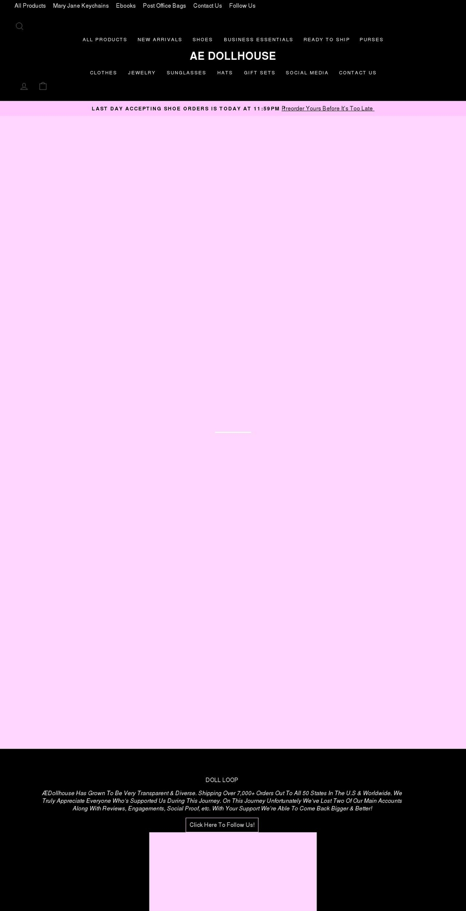 aedollhouse.com shopify website screenshot