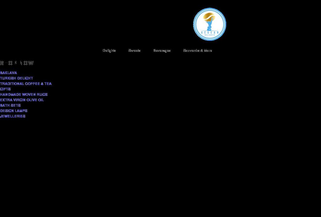 aegeandelights.com shopify website screenshot